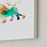 "The Proud Lion" - Art Print in Warm & Bright by Alex Isaacs Designs - Frame Close-up