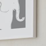 "The Quiet Elephant" - Art Print in Gentile grey by Rebecca Marchese - Frame Close-up