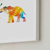 "Good Luck Baby Elephant" - Art Print in Warm & Bright by Alex Isaacs Designs - Frame Close-up