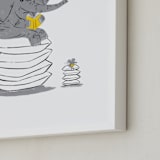 "More Pillows Please" - Art Print in Prime Yellow by mo kelley - Frame Close-up