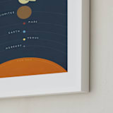 "Outerspaced" - Art Print in Navy by Jennifer Morehead - Frame Close-up