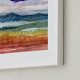 "Rainbow Mountain I" - Art Print in Violet by Lara Eckerman - Frame Close-up