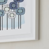"Retro Blooms" - Art Print in Love Dove by Kate Ross - Frame Close-up