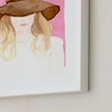 "Lady in Pink" - Art Print in Pink by Megan Kelso - Frame Close-up