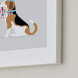 "Doctor Beagle" - Art Print in Smoke by Ashley Presutti Beasley - Frame Close-up