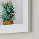 "Pineapple Crown" - Art Print in tropical teal by Amanda Phelps - Frame Close-up