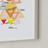 "Arrow Geo" - Art Print in Sunset Orange by Lady Noble - Frame Close-up