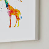 "Giraffe Laugh" - Art Print in Warm & Bright by Alex Isaacs Designs - Frame Close-up