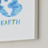 "Watercolor Earth" - Art Print in Ocean Blue by Laura Mock - Frame Close-up