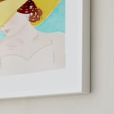 "Lady in Blue" - Art Print in Blue by Megan Kelso - Frame Close-up