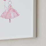 "Watercolor Ballerina" - Art Print in Blush by Belia Simm - Frame Close-up