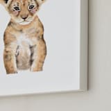 "Baby Animal Lion" - Art Print in Lion Mane by Cass Loh - Frame Close-up