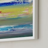 "Color My Life" - Art Print in Lemon Lime by Camille Pietrow - Frame Close-up