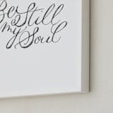 "Be Still My Soul" - Art Print in White by Katrina Lindhorst - Frame Close-up
