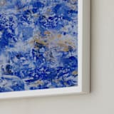 "Pond Reflection" - Art Print in Cornflower Blue by Camille Pietrow - Frame Close-up