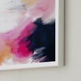 "Small Fish" - Art Print in Pink by Britt Mills - Frame Close-up