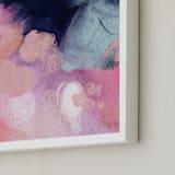 "City Blooms" - Art Print in Pop of Pink by Britt Mills - Frame Close-up