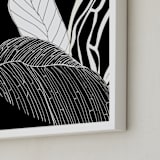 "Positive Petal" - Art Print in Black by Maggie Ramirez Burns - Frame Close-up