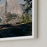 "Half Dome Framed" - Art Print in Sky Blue by Christian Florin - Frame Close-up