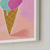 "La Gelateria" - Art Print in Pink Lemonade by Christina Cesario - Frame Close-up
