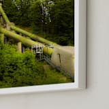 "Hydroelectric" - Art Print in Hydro Green by Jeff Preuss - Frame Close-up