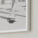 "Skater Girl" - Art Print in Black and White by Shawna Urban - Frame Close-up