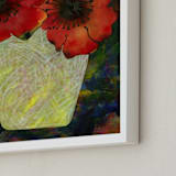 "Passionately Poppy" - Art Print in Red passion by Amelia Gluba - Frame Close-up