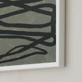 "Contemporary Chandelier" - Art Print in Charcoal by Camille Pietrow - Frame Close-up
