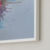"FROM OVER HERE" - Art Print in Pale Blue by ADRIENNE JACKSON - Frame Close-up