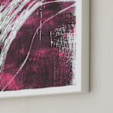 "Bend Towards" - Art Print in Neon pink by Erin McCluskey Wheeler - Frame Close-up