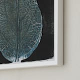 "New Leaf" - Art Print in Dark teal by Erin McCluskey Wheeler - Frame Close-up