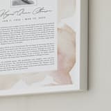 "Flow Obituary Print" - Custom Print in Blush by Creo Study - Frame Close-up