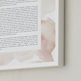 "Flow Non-Photo Obituary Print" - Custom Print in Blush by Creo Study - Frame Close-up