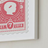 "The Little Miss" - Personalized Art Print in Rose by Tanya Lee of Frooted Design - Frame Close-up