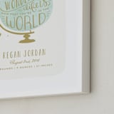 "How Wonderful" - Personalized Art Print in Night Sky by Laura Hankins - Frame Close-up