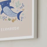 "Sharky cute" - Personalized Art Print in Blush by Tati Abaurre - Frame Close-up