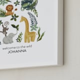 "The wild" - Personalized Art Print in White by Patricia Bacchus - Frame Close-up