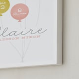 "Baby balloons" - Personalized Art Print in Meadow by Stacey Meacham - Frame Close-up