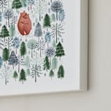 "Never Alone" - Personalized Art Print in Crisp White by Sarah Knight - Frame Close-up