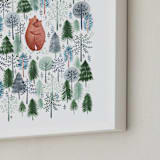 "Never Alone" - Personalized Art Print in Crisp White by Sarah Knight - Frame Close-up