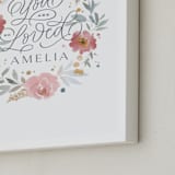 "You Are So Loved Little One" - Personalized Art Print in Slate by Kristen Smith - Frame Close-up