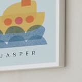"paper submarine" - Personalized Art Print in Ice by Carrie Moradi - Frame Close-up