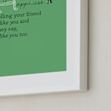 "Happiness Is..." - Art Print in Parsley by ERAY - Frame Close-up