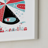 "Glink Glunk" - Art Print in Cherry by ERAY - Frame Close-up