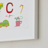 "C is For" - Art Print in White by Tereza Šašinková Lukášová - Frame Close-up