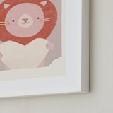"Valentine Zoo Lion" - Art Print in Purple by Lori Wemple - Frame Close-up