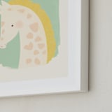 "Valentine Zoo Giraffe" - Art Print in Green by Lori Wemple - Frame Close-up