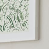 "Yerba" - Art Print in White by Catilustre - Frame Close-up