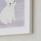 "Happy Bunny" - Art Print in Purple by Lori Wemple - Frame Close-up