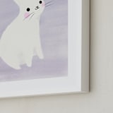 "Happy Bunny" - Art Print in Purple by Lori Wemple - Frame Close-up